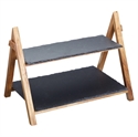 Picture of Artesa 2 Tier Slate & Wood Serving Stand