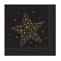 Picture of Midnight Sparkle Christmas Napkin  25cm 2 Ply x 2000