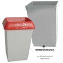 Picture of 48 Ltr Waste Basket Light Grey Plastic - Base Only